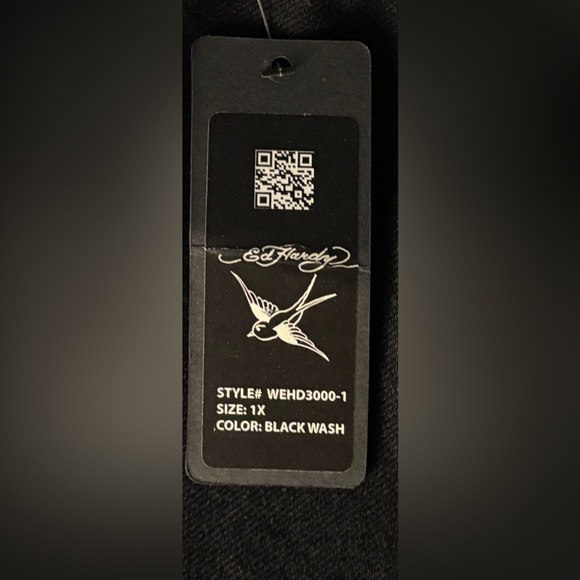 Ed Hardy Black Denim Dress SIZE 1X - Picture 4 of 7